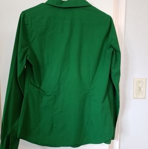 Green button down shirt